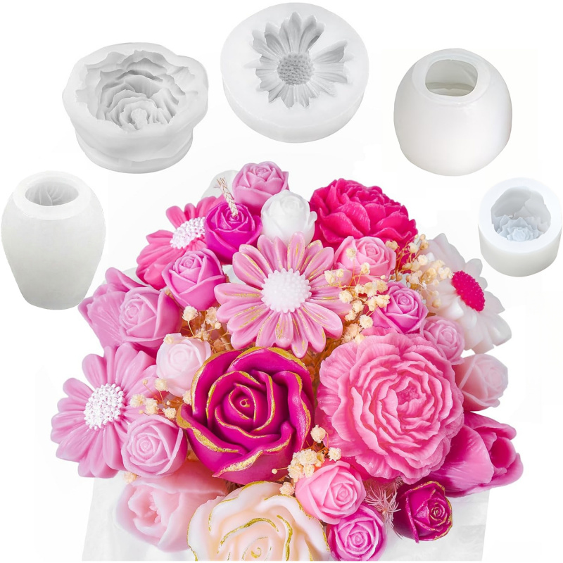 Candle Making Kit Diy - Zestaw 5 form do świec w