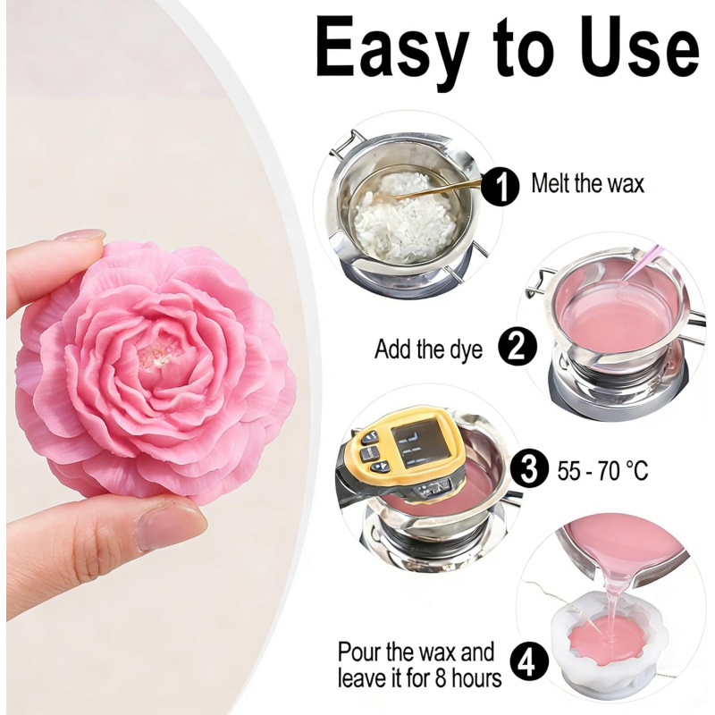 Zestaw 5 form do świec w kszta – Candle Making Kit Diy recenzja i cena