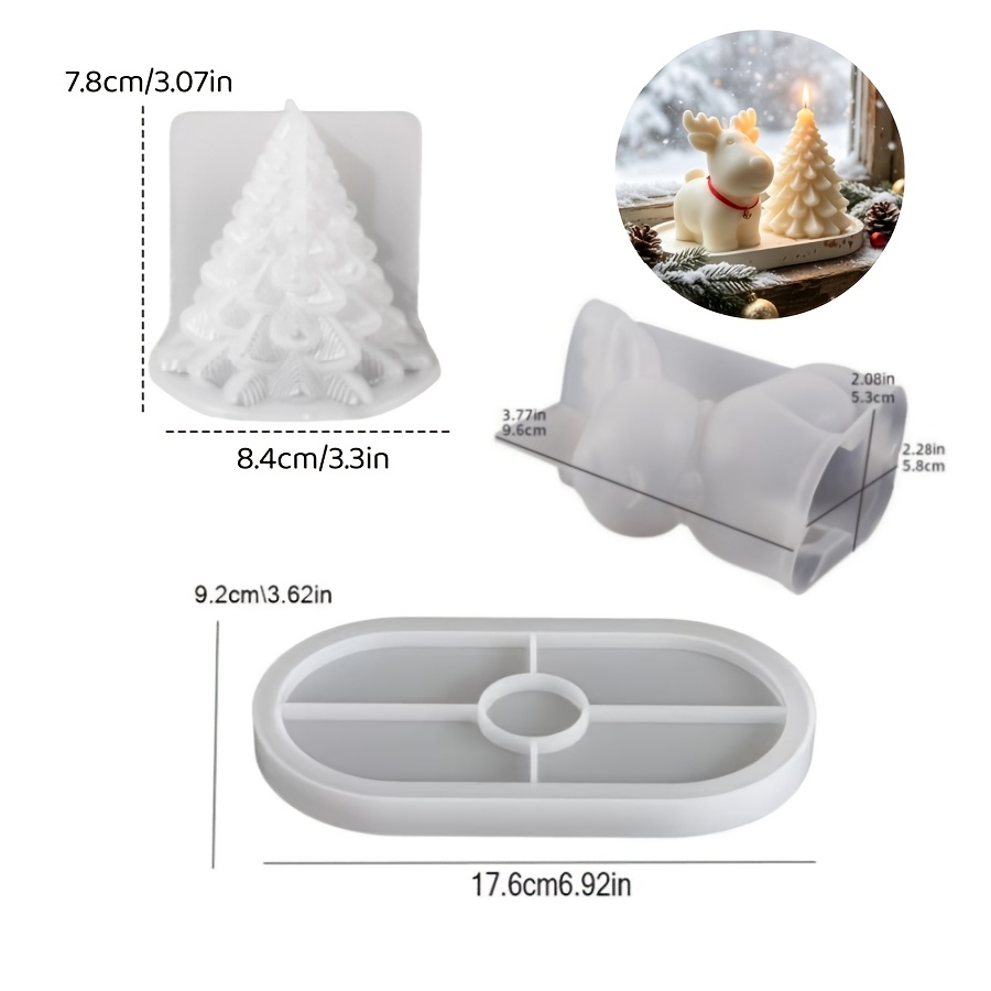 Zestaw 3 silikonowych form do  – Candle Making Kit Diy recenzja i cena